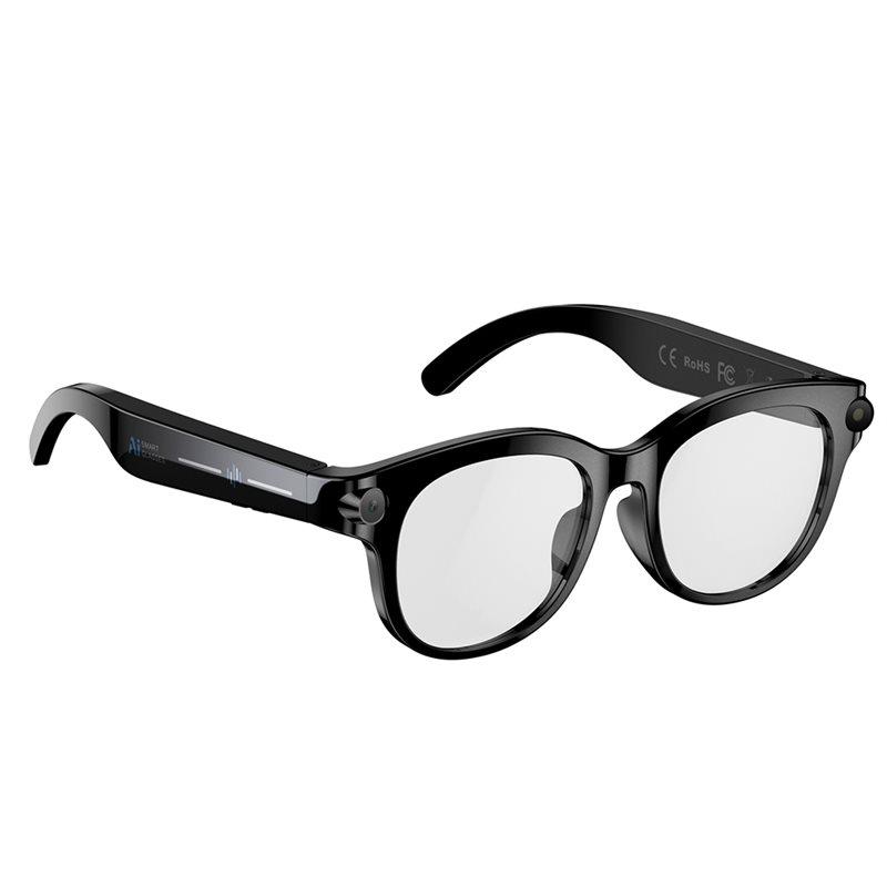 

ABUO-Аудіо Відео Музичний Плеєр Штучний Інтелект для Перекладу в Реальному Часі Розумні Окуляри Камера 2Мп Bluetooth Дзвінок Сонцезахисні Окуляри чорний