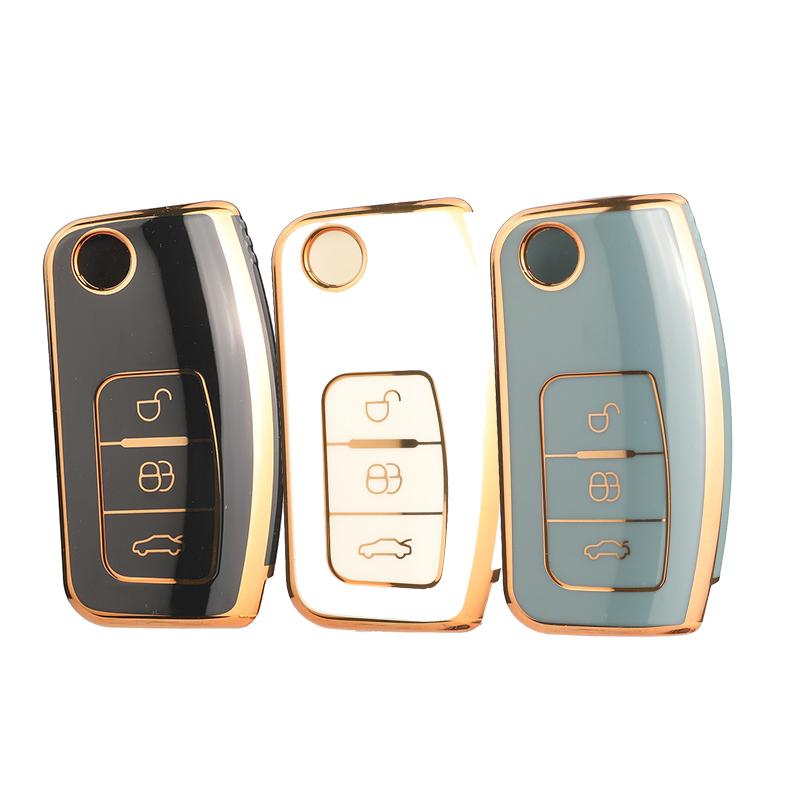 Jingyuqin Tpu Car Key Case Cover Holder For Ford Focus Mk2 C Max S-Max Ecosport Fusion Fiesta Mk7 Cowgar Mondeo 2 Mustang Mach