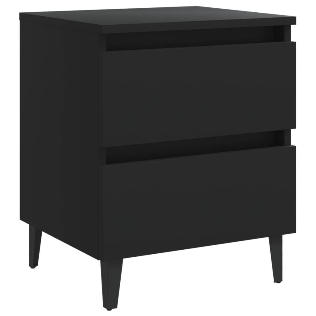 Nightstand Black 40 x 35 x 50 cm Particleboard