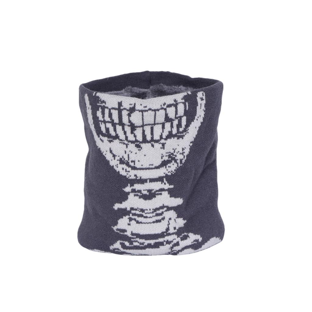 Men Women Cashmere Thickened Winter Neckerchief Halloween Party Skull Face Towel Windproof Neck Gaiter Cover Fashion Warm Scarf