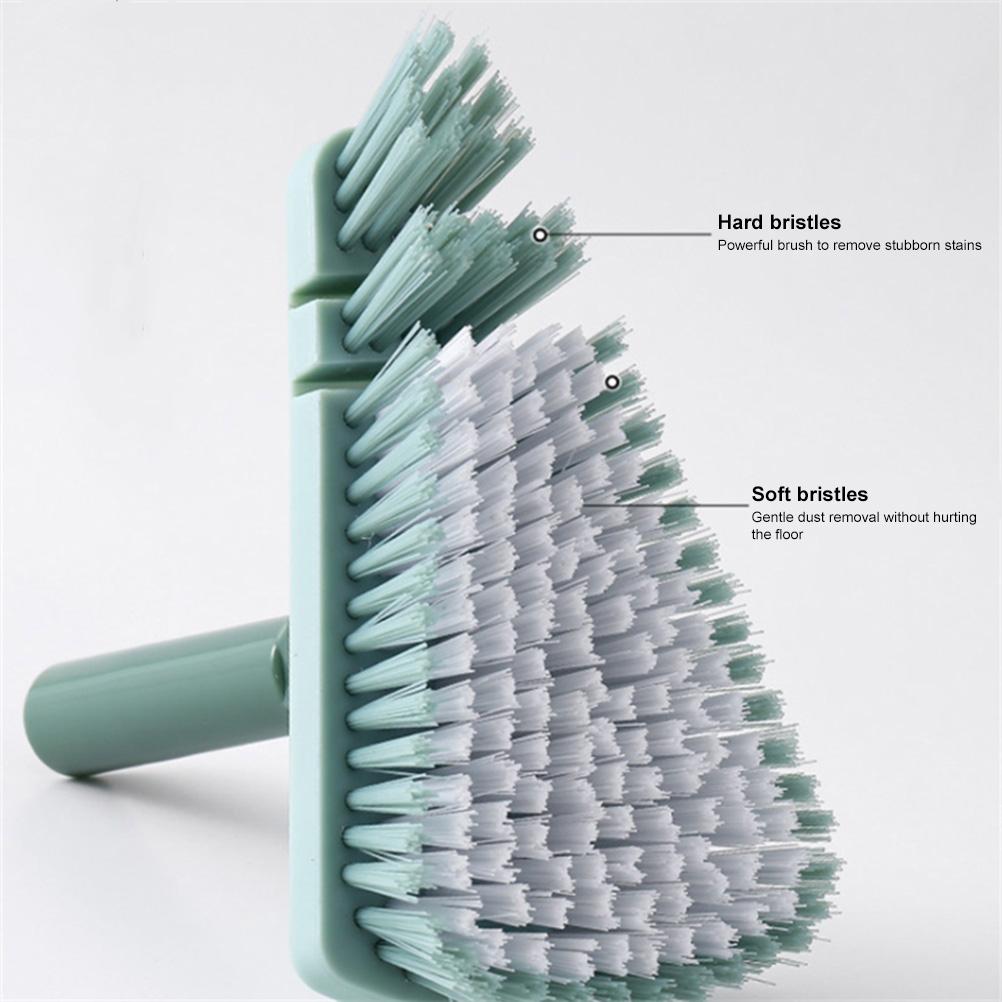 Bendable Corner Scrub Brush with Long Handle Removable Triangle Brush for Stairs Wall Bathroomand