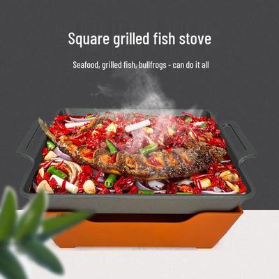 Commercial Square Grilling Pan for Fish and BBQ