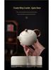 Small Beige Crackle Glaze Ru Ware Xishi Teapot – Ceramic Kung Fu Tea Infuser Set