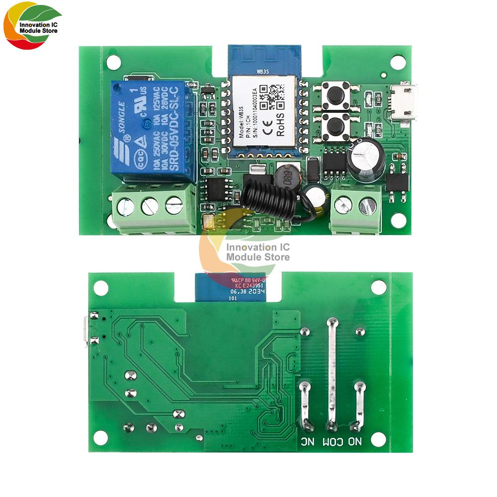

USB 5V DC7-32V 1CH 2CH 4CH RF WIFI remote control relay switch module 12V 24V support 2.4G WIFI Control+433MHZ RF remote control