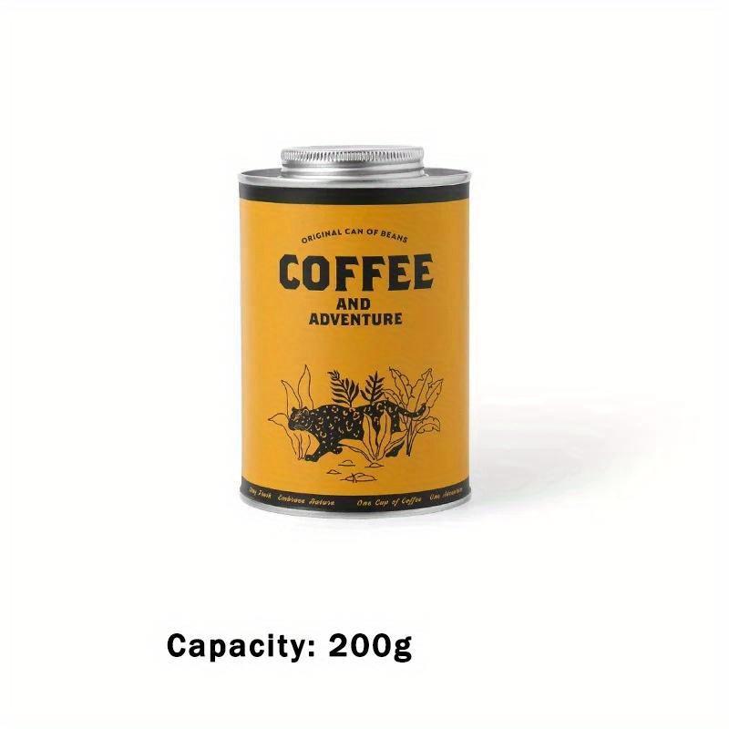 150g/200g Portable Coffee Bean Sealed Jar Camping Tinplate Box Storage Jar Food Grade Fresh-keeping Breathable Iron Jar