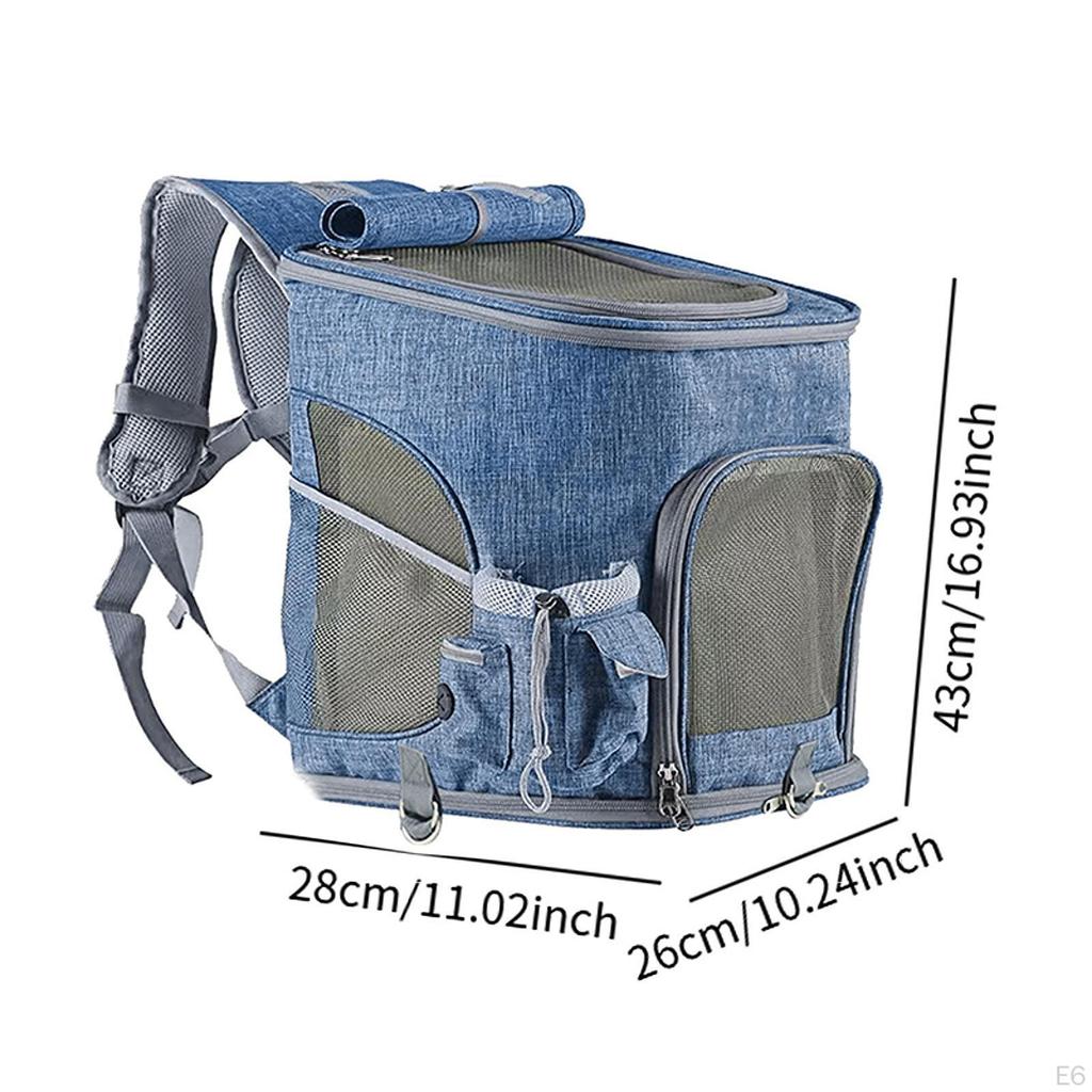 Mesh Pets Backpack Carrying Bag Breathable Soft Cat Pet Travel for Hiking