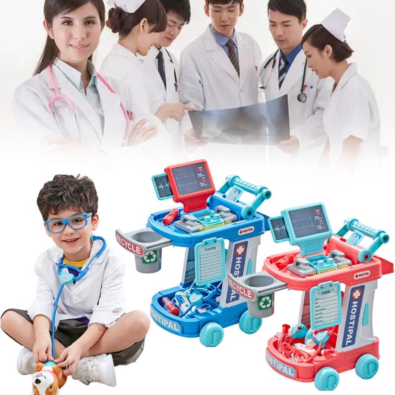 Conjunto de Brinquedo Doutor Infantil Com Caixa de Armazenamento e Estetoscópio Para Presente de Crianças