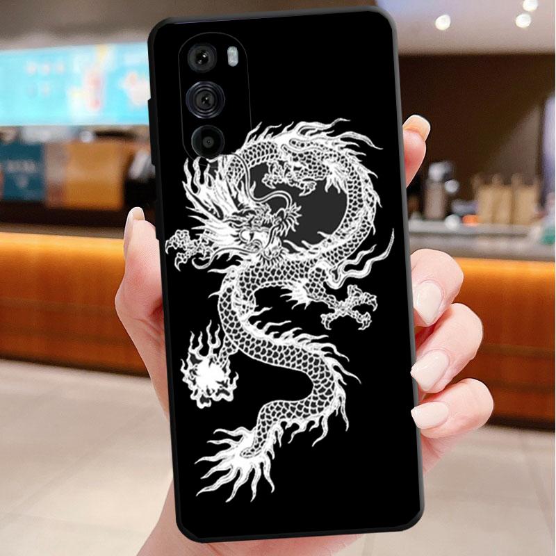 Phone Case For Motorola Edge 50 40 Pro 60 50 40 30 Ultra Neo Fusion Moto G85 G72 G53 G54 G84 G13 G32 Dragon