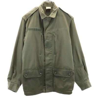 FRENCH ARMY 80s F2 Vintage Military Jacket M Khaki Men's Used
