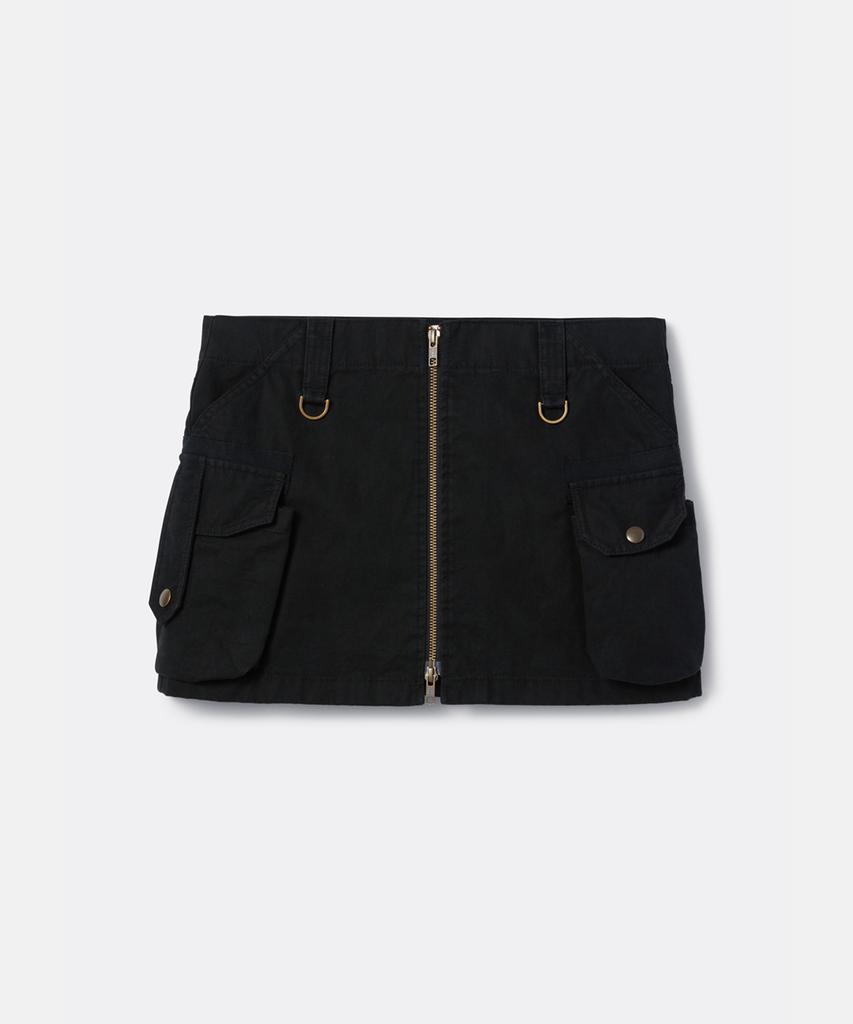 Sio Cargo Cotton Mini Skirt_Black