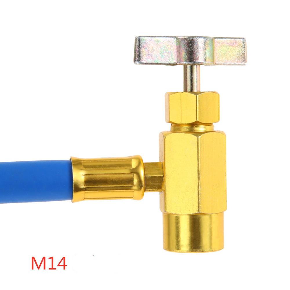 R134A Refrigerant Charging Hose with Measuring Gauge Car Refrigerant Charging Pipe Refrigerant Gas Refill for Car Automobile
