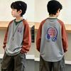 Boys' Color Block Raglan Sleeve T-shirt - Spring/Autumn Loose Fit