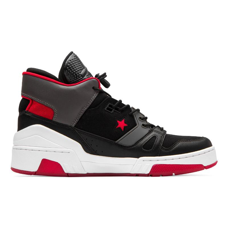 Converse ERX 260 Woven Classic High Top Vintage Basketball Shoes Unisex Black and Red Stitching