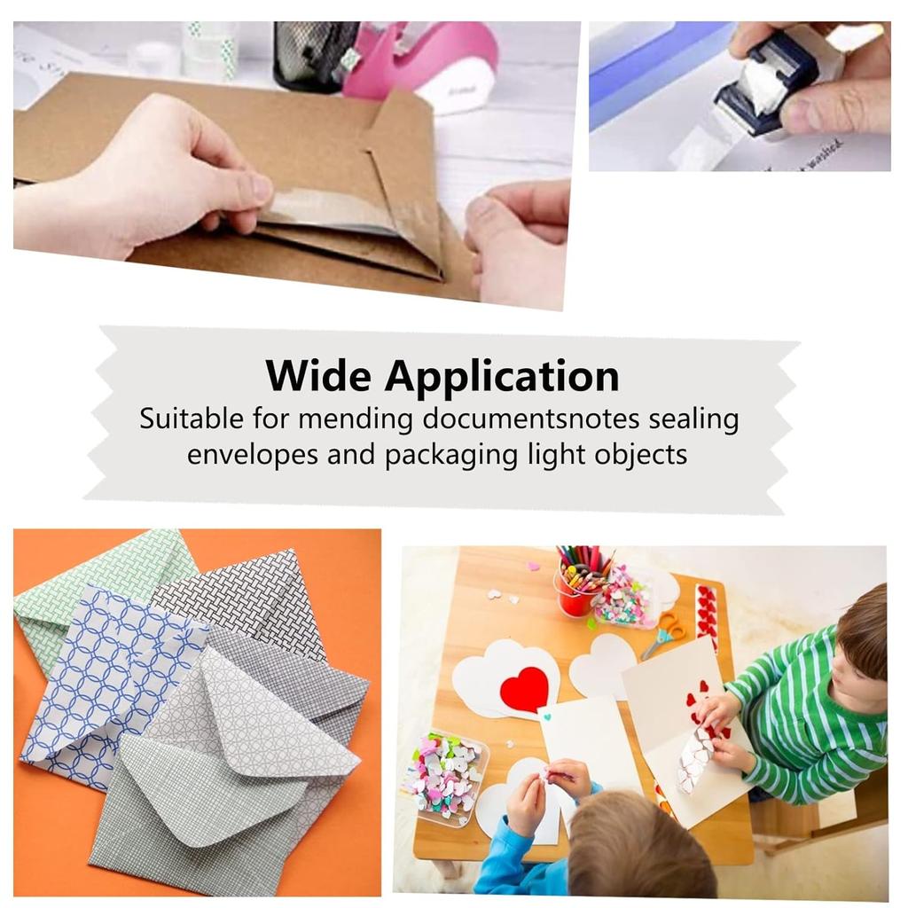 12 Pack Transparent Tape Clear Tape Refills Rolls Each Roll 3/4 x 1000 Inches, 1 inch Core, for Office, Home, School