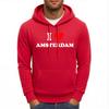 I Love Amsterdam Letter Printing Men Hoodies Pocket Loose Soft Streetwear Vintage All-Match Hoodie Autumn Fleece Man Hoody