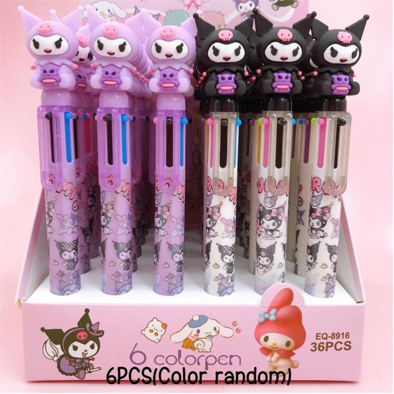 Cute Cartoon Kulumu 6-color Ballpoint Pen Set For Students Assorted Colors Non-imported