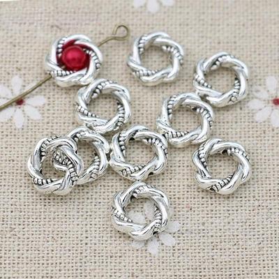 20 peças Pingentes Redondos Banhados a Antigo para Fabricação de Joias de Pulseira Acessórios DIY Artesanato 10mm