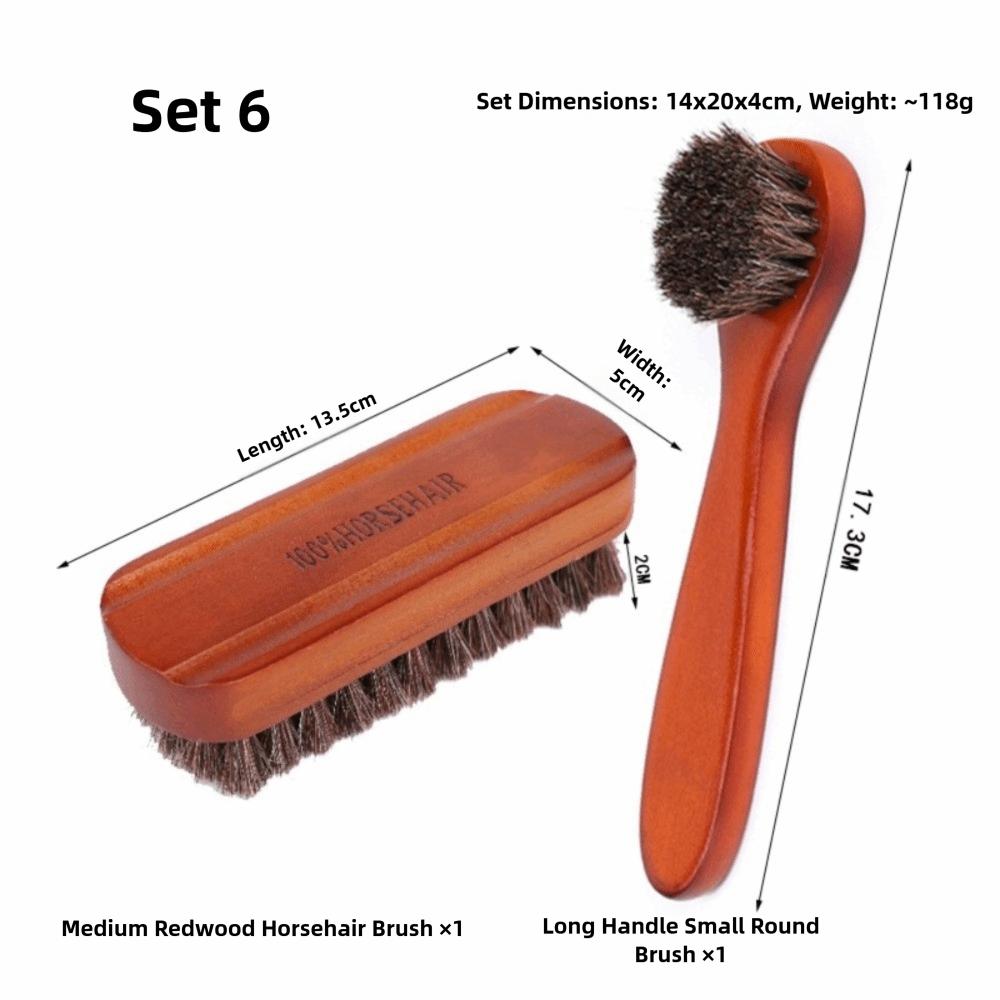 Long Handle Polishing Applicator Wooden Handle Shoe Boot Care Brush  Shoe Polishing