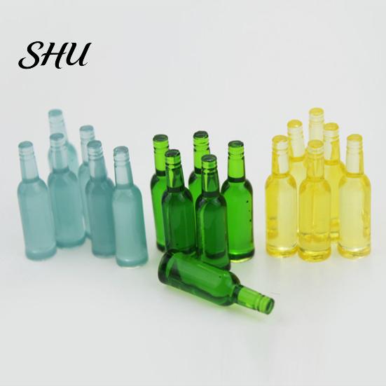 6Pcs Dollhouse Miniature Beer Bottle Dining Drinks Simulation Kitchen Toy Gift