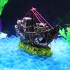 Resin Pirate Ship Decor Creative Chic Beautiful Wreck Ship Landscaping Ship Decoration Accessories for Waterscape Cave
