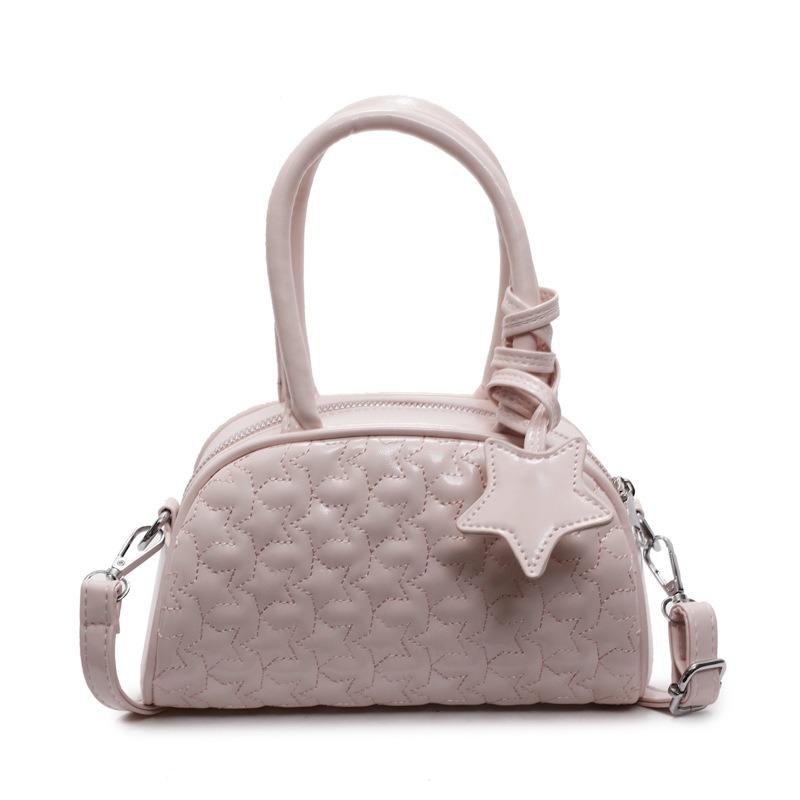 New sweet wind star grid embroidery thread handbag bag high sense fashion versatile messenger bag women