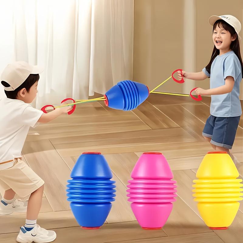 1 Stück Bunte Lustige Spielzeuge, Interaktiver Handgezogener Ball für Familie Draußen & Drinnen, Gleitender Zoom Ball, Verbessert Bewegungsfähigkeiten und Spielzeit