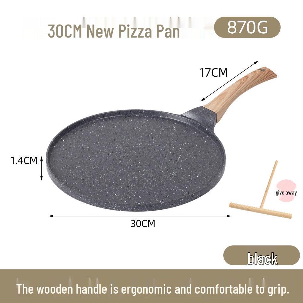Non-Stick Medical Stone Pan: Ideal for Pizza, Crepes, Steak, Omelettes, and Pancakes