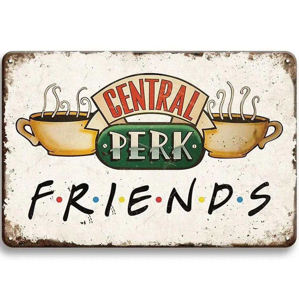 Central Perk Friends Metal Signs. Ideal for Cafe, Bar - Decorative Tin Plaques for Wall.