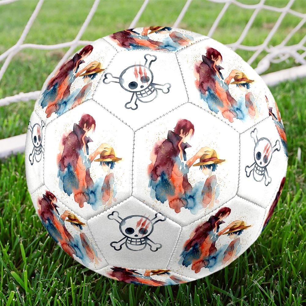 1pc One Piece Football Soccer Ball Size 5 Indoor Soccer Ball Fashion Colorful  Backyard Game -Great For Sports Fans Gift HE16