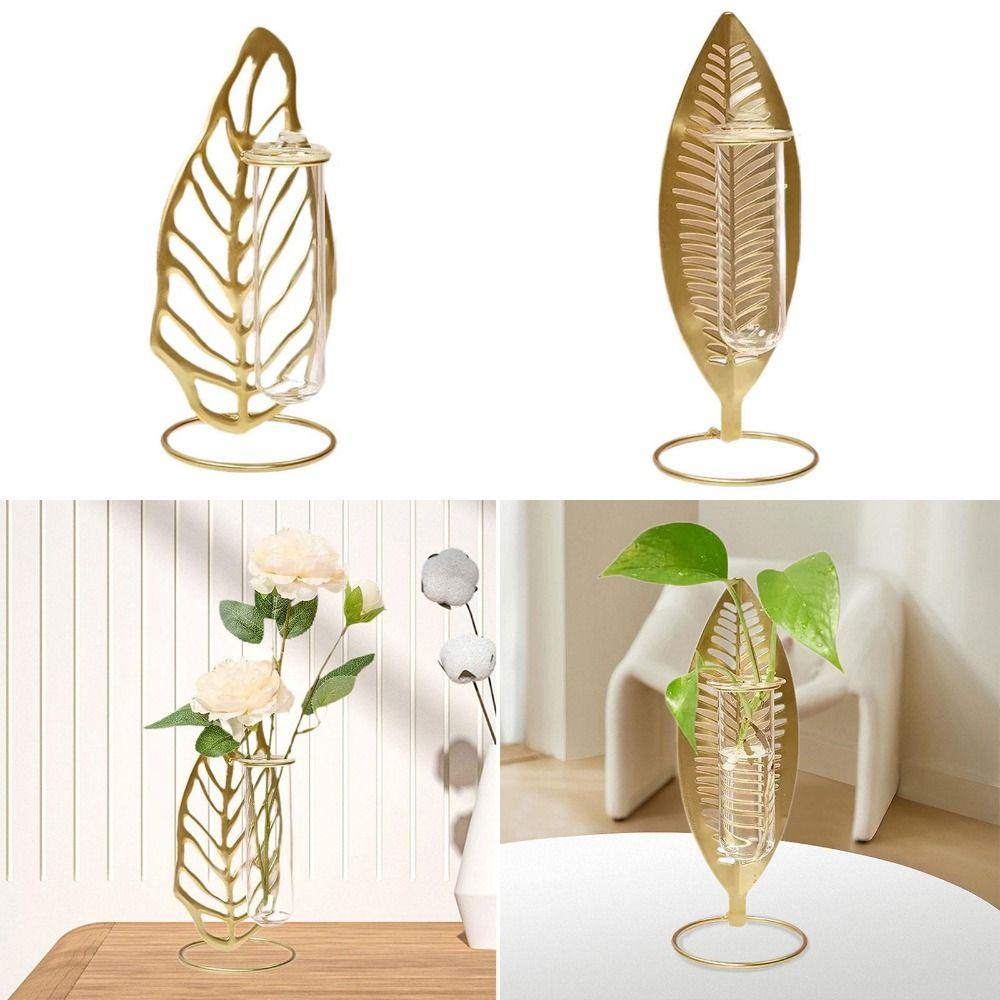 Iron Art Hydroponic Flower Vase Stable Desktop Vase High-value Nordic Vase Ornaments  Living Room
