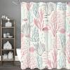 Small Fish Coral Pink Blue Shower Curtain, Bathroom Decorative Shower Curtain, Waterproof Shower Curtain with Hooks