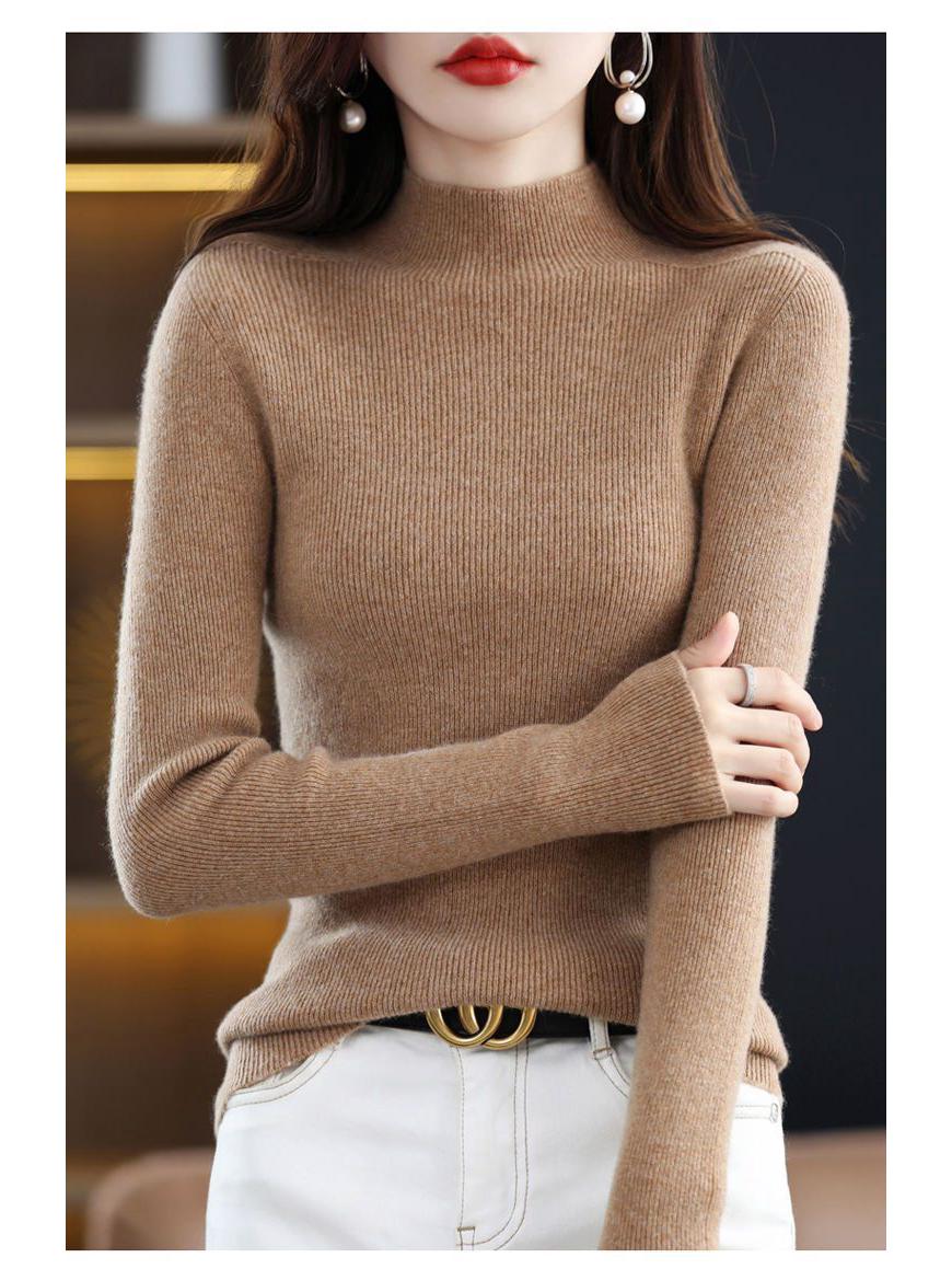 

Классический женский вязаный свитер с круглым вырезом - осенне-зимний стиль улззанг XXL