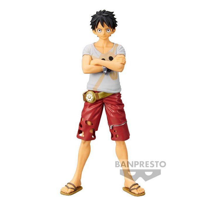 Figurine - Banpresto - Luffy - 16cm - PVC - One Piece - Tenue Décontractée