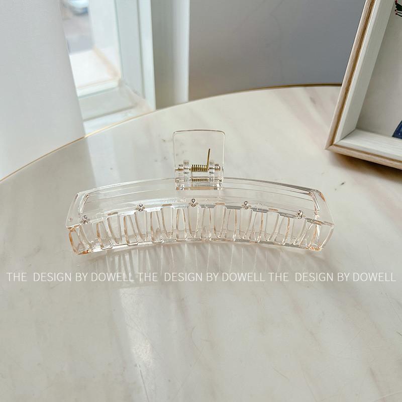 

Transparent Large Hair Claw Clip For Women Stylish Geometric Design Ideal For Updos Champagne 13cm