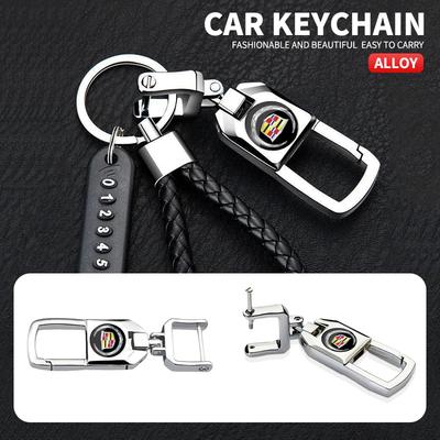 Porte-clés Insigne de Voiture Métallique 3D Anneau de Porte-clés Décoratif pour ATS CTS DTS STS SLS SLR XLR BLS Seville Escalade Tiburon CT6