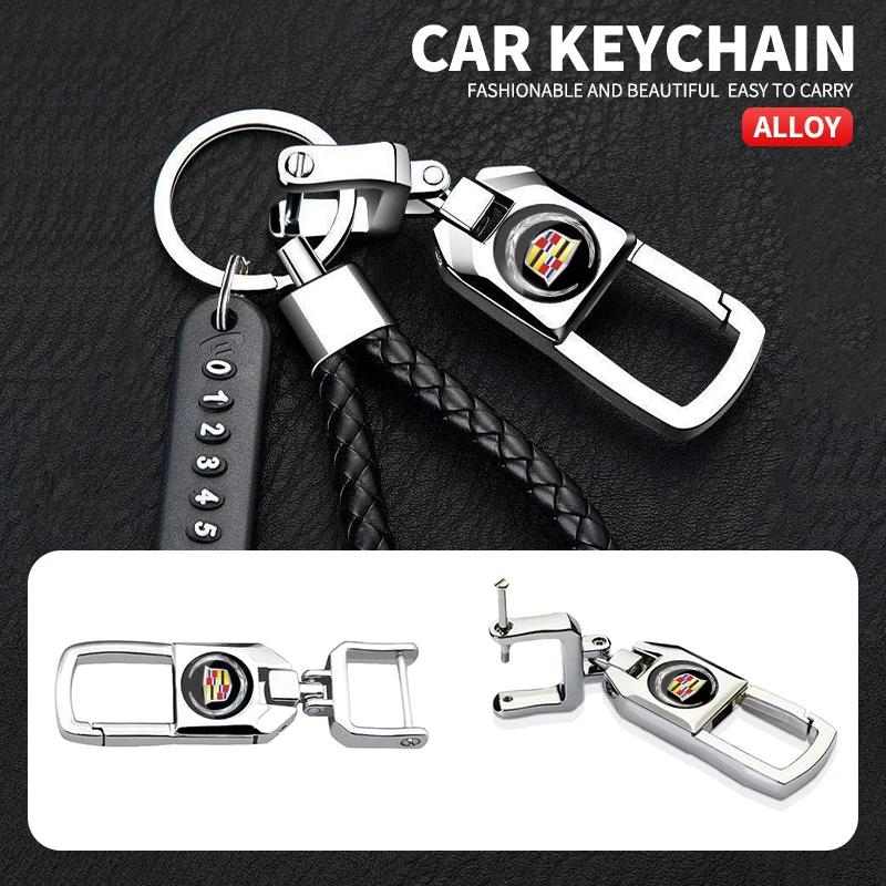 Porte-clés Insigne de Voiture Métallique 3D Anneau de Porte-clés Décoratif pour Cadillac ATS CTS DTS STS SLS SLR XLR BLS Seville Escalade Tiburon CT6