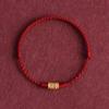 Pure Gold 999 Zodiac Red String Bracelet with Luck Beads for Baby's Full Moon or New Year