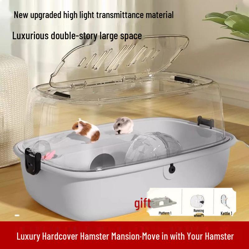 Golden Bear Luxus Acryl Hamster Villa - Extra Großer Anfängerkäfig