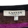 LANVIN Border Pattern Long sleeve knit cardigan 40 Brown etc Women Used