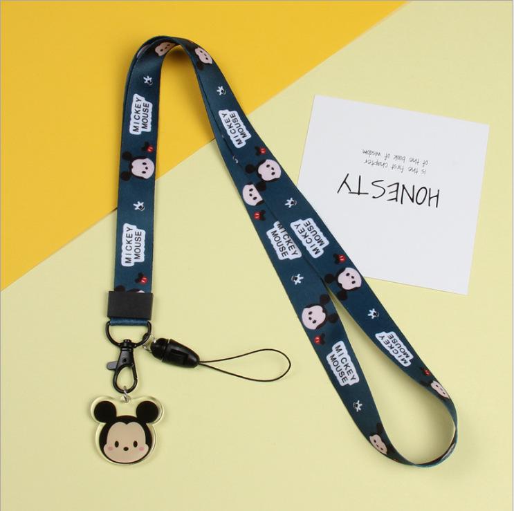 Creative Cartoon Phone Case Lanyard with Acrylic Pendant Keychain - Trendy Neck Hanging Accessory for Women