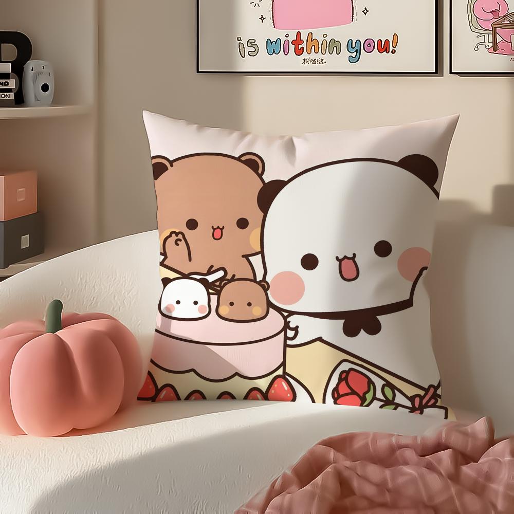 Cartoon Bubu  Dudu Lovely Cushion Cover Pillowcase Short Plush Invisible zipper Room Sofa Cushion Cover