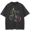 Streetwear Cherries Graphic T-Shirt Cotton Tshirt Unisex Tops Tees Summer Short Sleeves T Shirt
