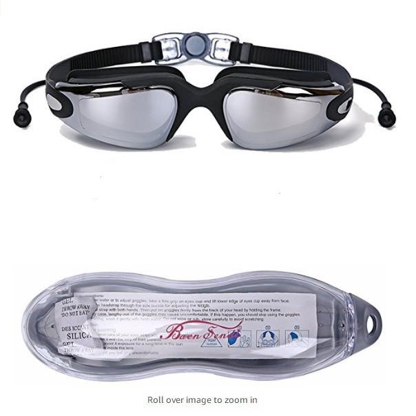 Large Frame Waterproof Anti-Fog HD Adult Swimming Goggles for Men and Women
