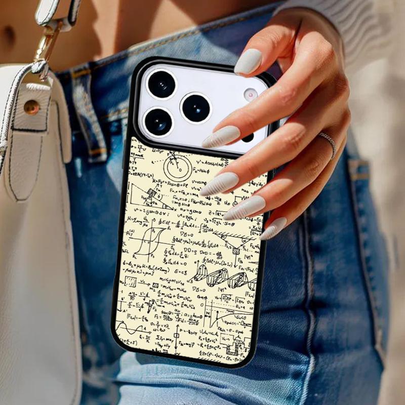 Science Math Physics Formulas Phone Case For iPhone 17 Air 14 15 13 12 Max Cover For Apple 16e 11 Pro Max Plus Coque