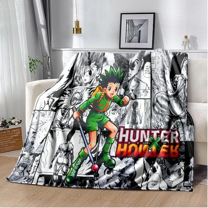 HUNTER X HUNTER Wurfdecke Anime Weiche Decke Leicht Warm Cartoon Decken für Kinderzimmer Schlafzimmer