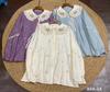 1116 Spring New Women's Lapel Japanese Cotton and Linen Shirt Loose Shirt Top Cardigan Embroidery Mori