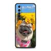 Cute Pug Dog Phone Case For Realme 12 11 10 9 8 5G 7 6 GT5 GT3 GT2 Pro Plus C21 C11 C25 C35 For Realme GT Neo 2 3 3T 5 Cover