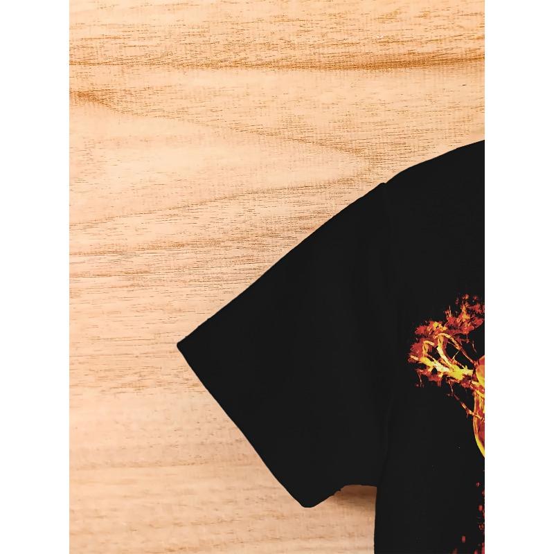 European sizes Men's Fist Print T-shirt, Casual Short Sleeve Crew Neck Tee, Men's Clothing For Outdoor, Casual Comfortable Shirt For Men