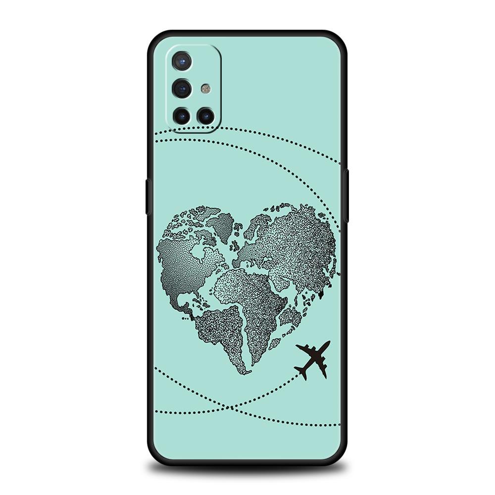 Fashion Planes World Map Travel Phone Case For OnePlus 12R 9R 12 11 10 Pro 9 8 7 7T 8T 10T 9RT Nord 2T N10 N200 CE 2 5G Cover