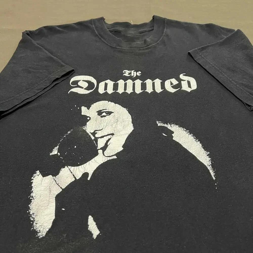 New Popular The Damned Band Black T-Shirt Cotton Full Size D101 Unisex T-Shirt L